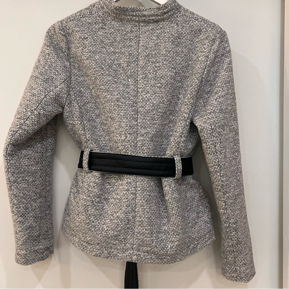 Banana Republic Heather Gray Blazer with Black Belt